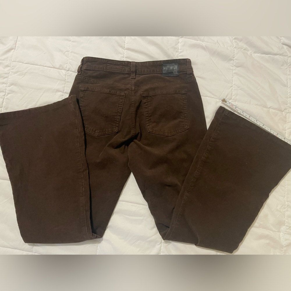 Ag Adriano Goldschmied Brown Boot Cut Flared Corduroy - Picture 6 of 9